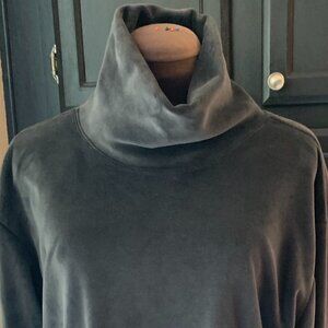 Plush Velour oversized cowl neck top XL